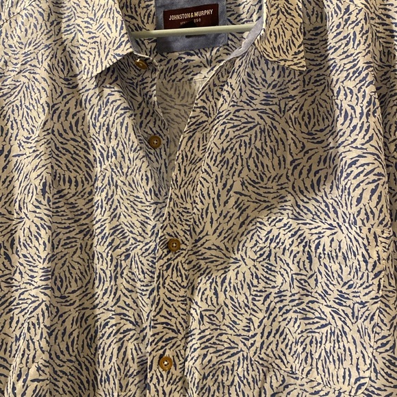 Johnston & Murphy mens XXXL button down - cotton/linen blend - great condition - Picture 3 of 7